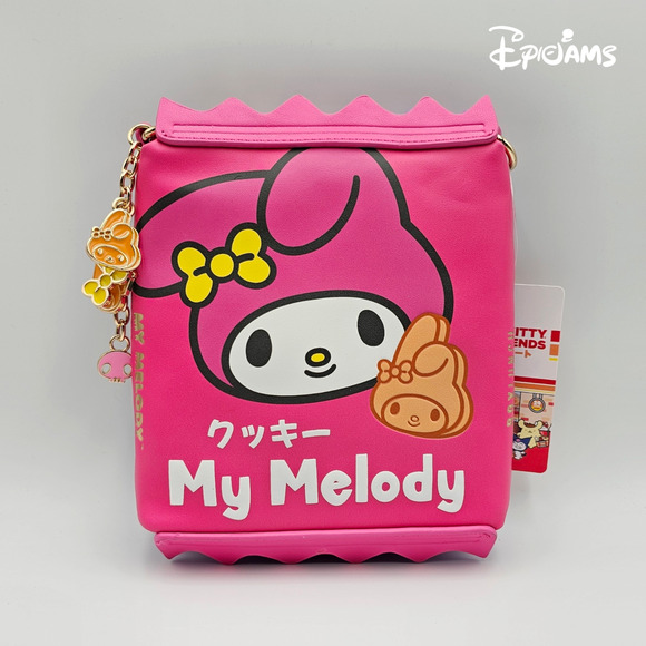 Sanrio Hello Kitty and Friends My Melody & Kuromi Chip Bag Figural Crossbody Bag - Picture 1 of 4